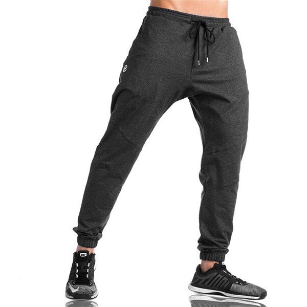 Pantalones Deportivos Casuales De Entrenamiento Físico Para Correr Para Hombre Pantalones Deportivos De Cintura Elástica De Algodón Transpirable