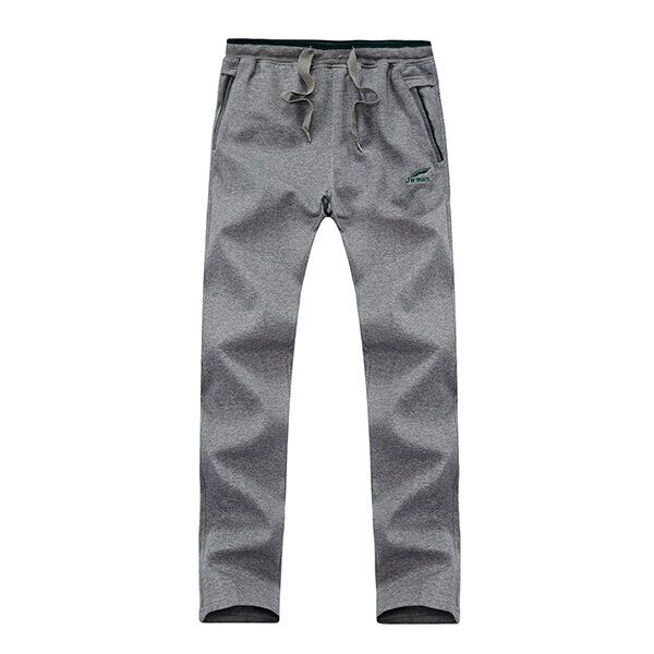 Pantalones Deportivos Casuales Para Correr De Talla Grande Para Hombre Pantalones De Bolsillo Con Cremallera En La Cintura Con Cordón De Algodón