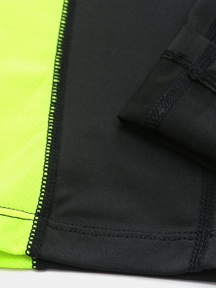 Pantalones Deportivos De Cintura Alta Con Bolsillo Que Absorbe La Humedad De Secado Rápido En Color De Contraste Para Mujer