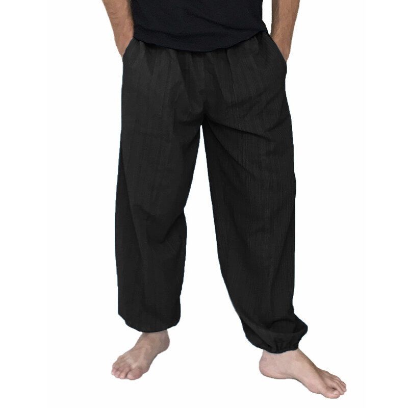 Pantalones Holgados Transpirables De Algodón 100% Para Hombres Pantalones Deportivos Casuales Harem Yoga De Gran Tamaño S-5xl