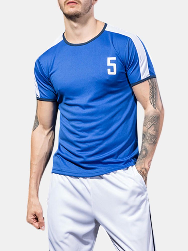 Pro Camisetas Estampadas Clásicas Transpirables De Secado Rápido Camiseta Deportiva De Manga Corta Ajustada Para Hombre