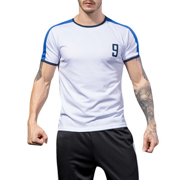 Pro Camisetas Estampadas Clásicas Transpirables De Secado Rápido Camiseta Deportiva De Manga Corta Ajustada Para Hombre