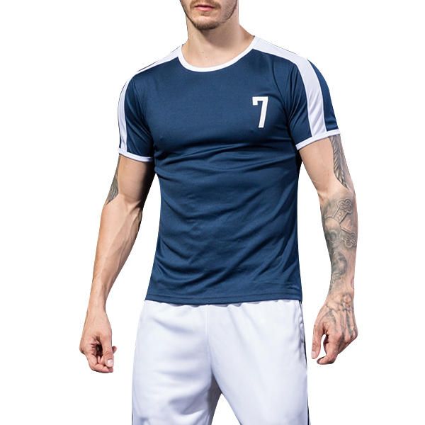 Pro Camisetas Estampadas Clásicas Transpirables De Secado Rápido Camiseta Deportiva De Manga Corta Ajustada Para Hombre