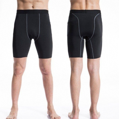 Pro Hombre Traning Sport Pantalones Cortos De Compresión De Piel De Ciclismo Ajustados Para Correr De Secado Rápido