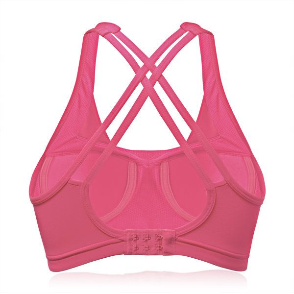 Sexy Cozy Pure Color Back Criss-cross Wireless Full Cup Chaleco Yoga Sujetador Deportivo