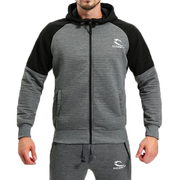 Suéter Con Capucha Para Deportes De Ocio Para Hombres Primavera Otoño Fitness Correr Correr Sudaderas Con Cremallera