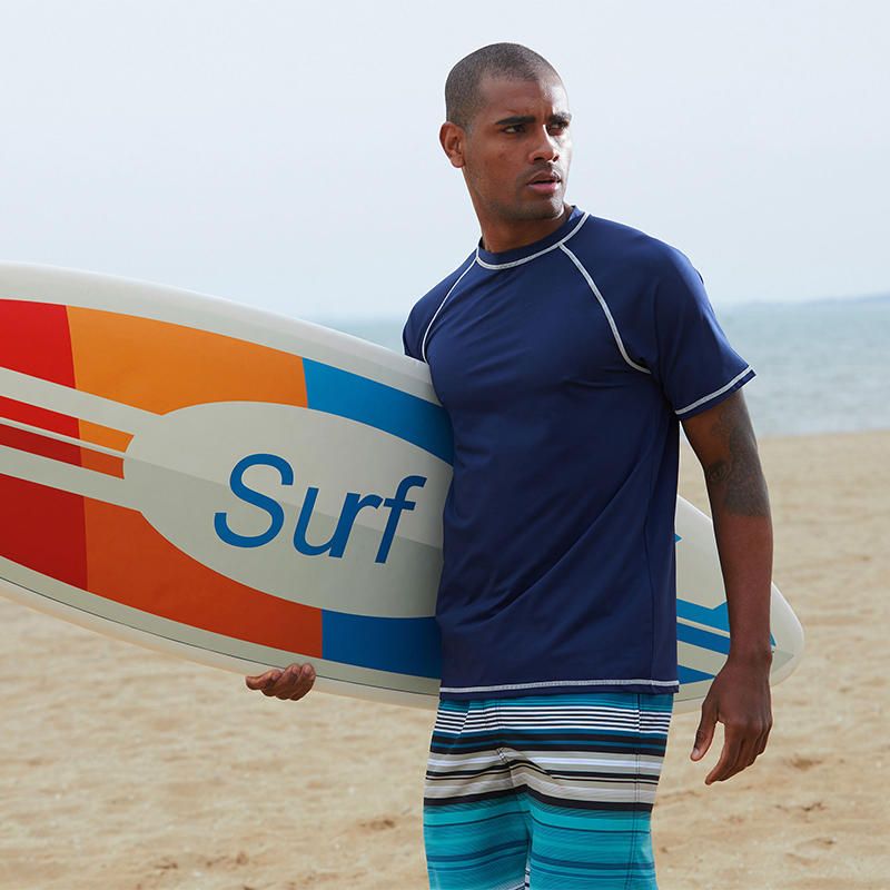 Traje De Baño De Cuello Redondo Transpirable Para Surf De Verano Para Hombre