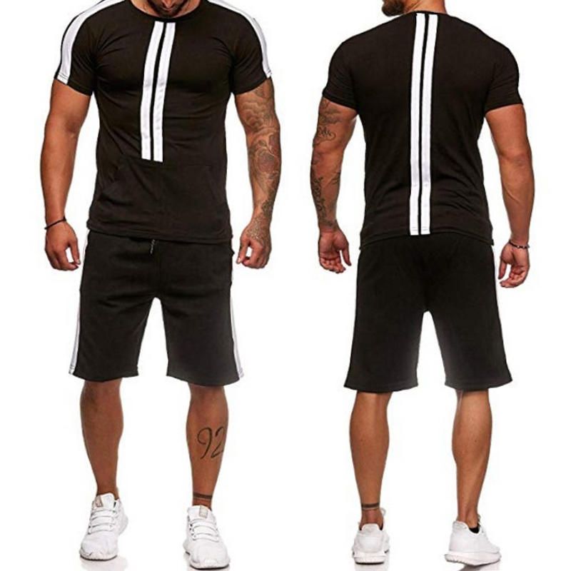 Traje Deportivo Informal De Manga Corta Para Hombre Ropa Deportiva Athleisure