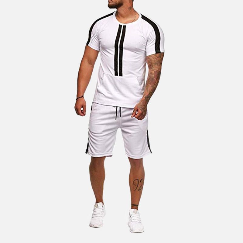 Traje Deportivo Informal De Manga Corta Para Hombre Ropa Deportiva Athleisure