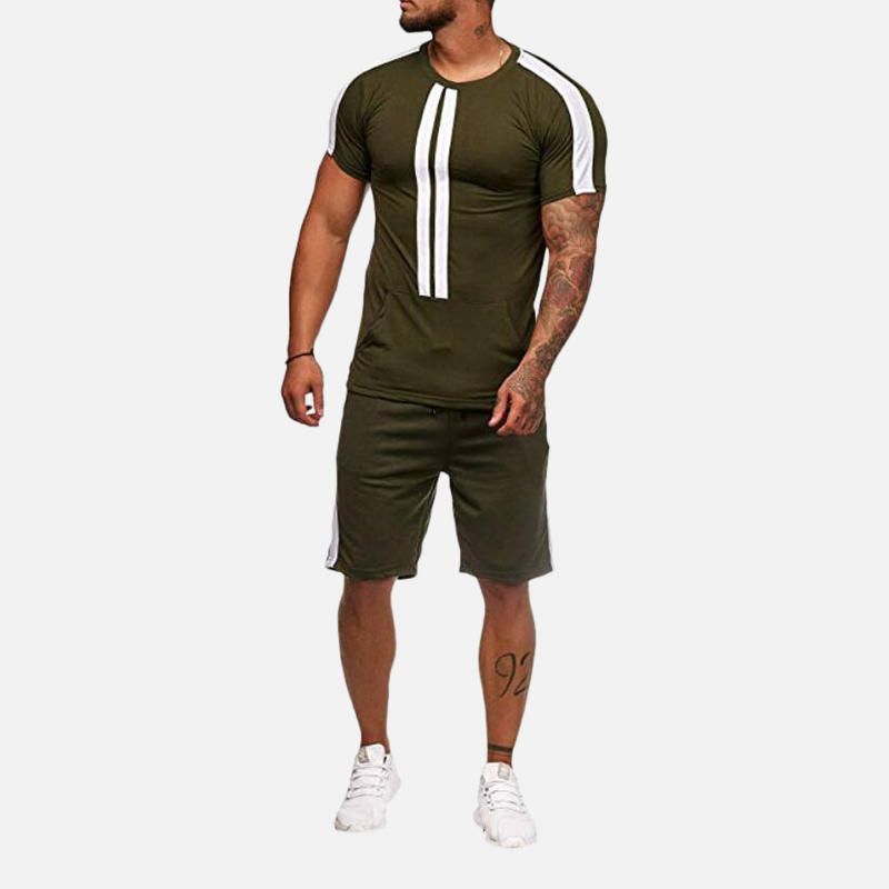 Traje Deportivo Informal De Manga Corta Para Hombre Ropa Deportiva Athleisure