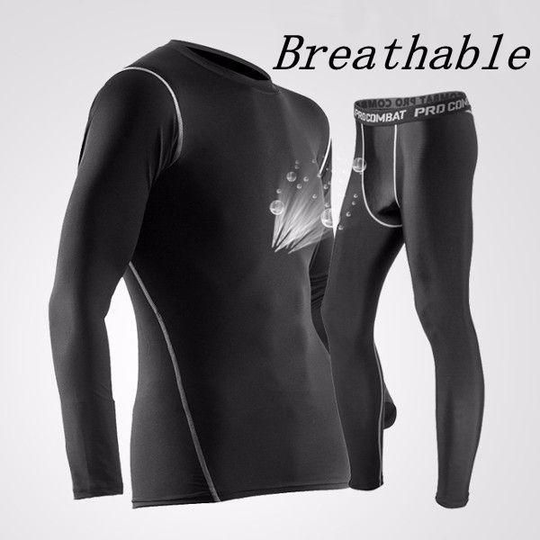 Traje Deportivo Profesional Para Hombre Transpirable Térmico De Secado Rápido Ajustado Elástico Para Correr Al Aire Libre Trajes De Entrenamiento