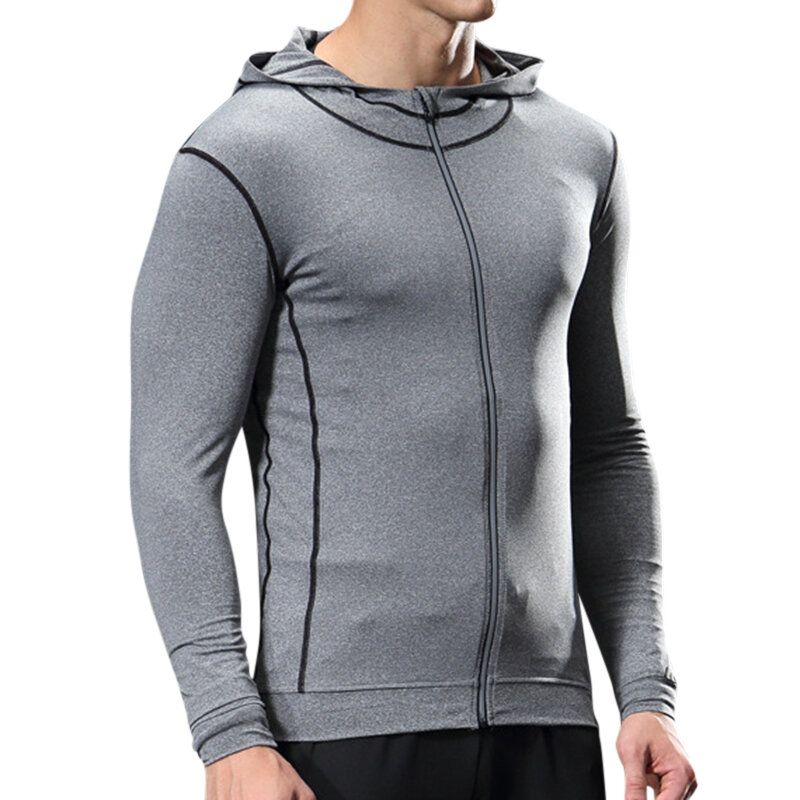 Traje De Entrenamiento Para Hombre Chaqueta Deportiva De Manga Larga Cremallera Reflectante Tops De Entrenamiento Que Absorben La Humedad