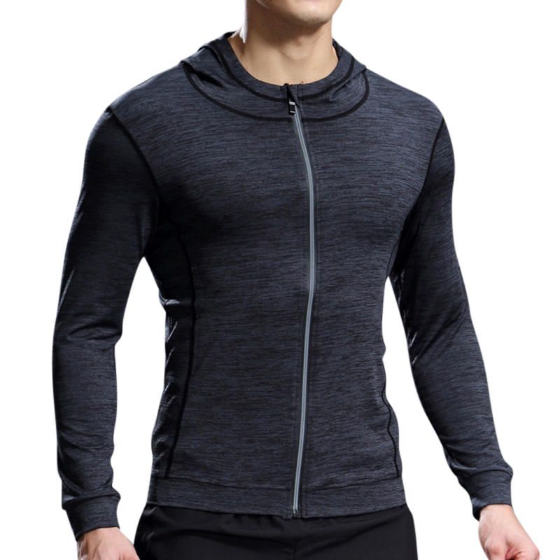 Traje De Entrenamiento Para Hombre Chaqueta Deportiva De Manga Larga Cremallera Reflectante Tops De Entrenamiento Que Absorben La Humedad