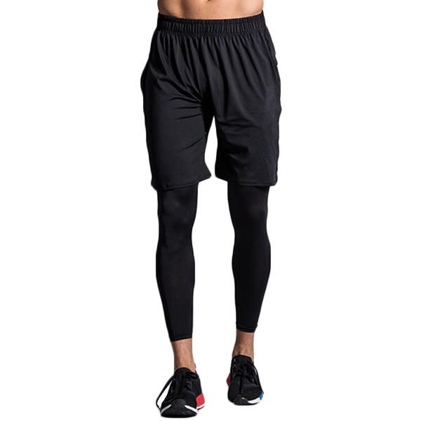 Trajes De Fitness Elásticos De Tres Piezas Pantalones Deportivos Transpirables De Entrenamiento De Manga Larga Para Hombre