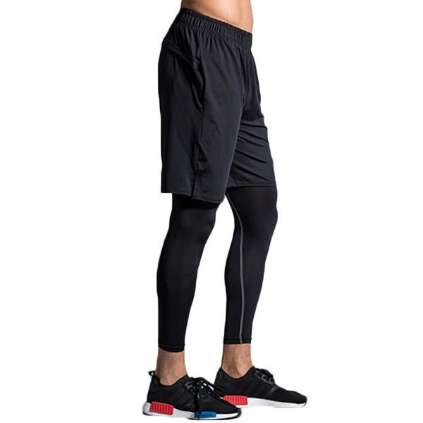 Trajes De Fitness Elásticos De Tres Piezas Pantalones Deportivos Transpirables De Entrenamiento De Manga Larga Para Hombre