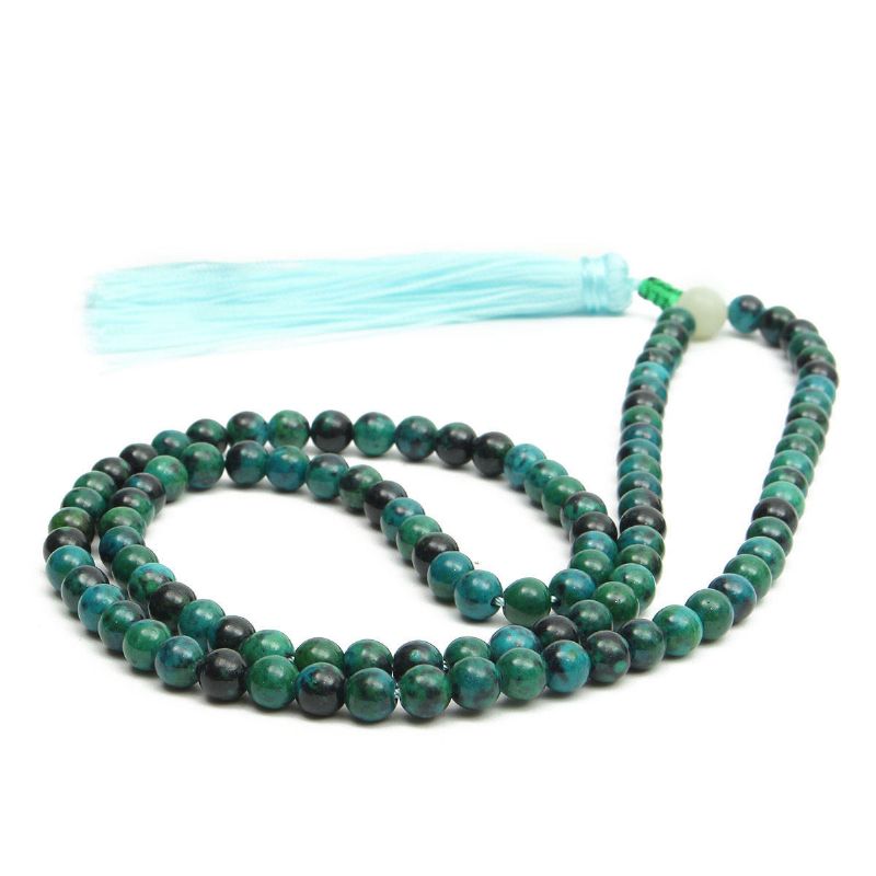 108pcs 6mm Jade Verde Oscuro Cuentas De Oración Pulsera Collar Joyería