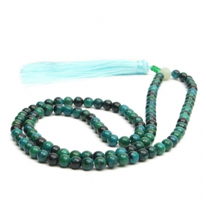 108pcs 6mm Jade Verde Oscuro Cuentas De Oración Pulsera Collar Joyería