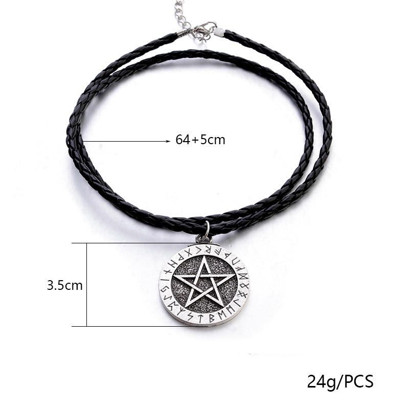 Colgante Simple De Estrella De Cinco Puntas Adornos Nórdicos Collar De Hombre Creativo