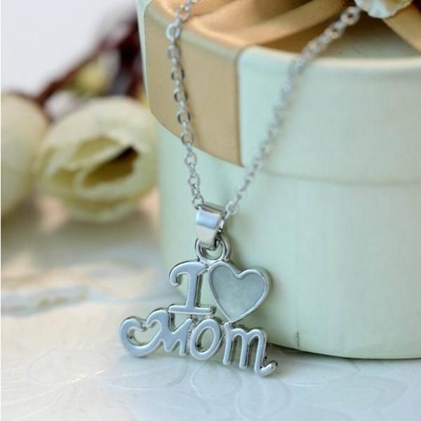 I Love Mom Best Friends Collar Luminoso Con Letras Grabadas En Forma De Corazón