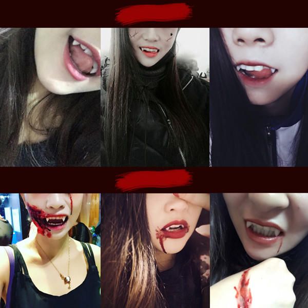 Obtener Cupones Halloween Cosplay Vampire Colmillos Dientes De Hombre Lobo Disfraz De Disfraces Accesorio Diente