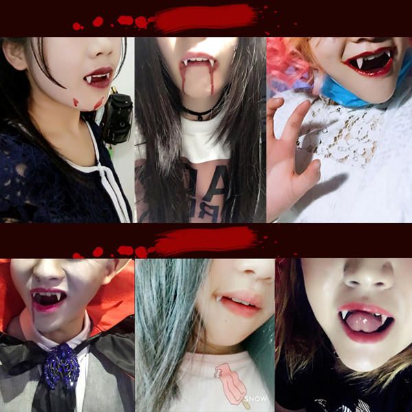 Obtener Cupones Halloween Cosplay Vampire Colmillos Dientes De Hombre Lobo Disfraz De Disfraces Accesorio Diente