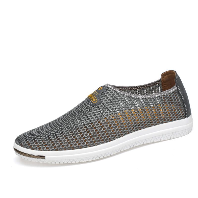 Hombres Casual Slip On Mesh Mocasines Transpirables Hollow Outs Flats