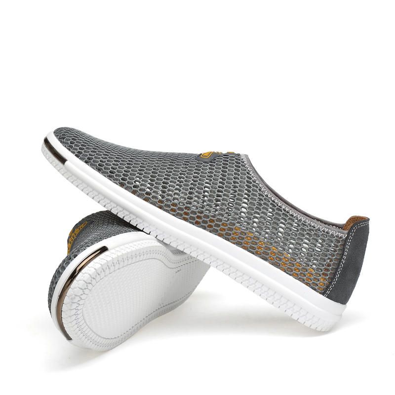 Hombres Casual Slip On Mesh Mocasines Transpirables Hollow Outs Flats