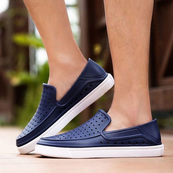 Hombres Impermeables Huecos Al Aire Libre Zapatillas Planas