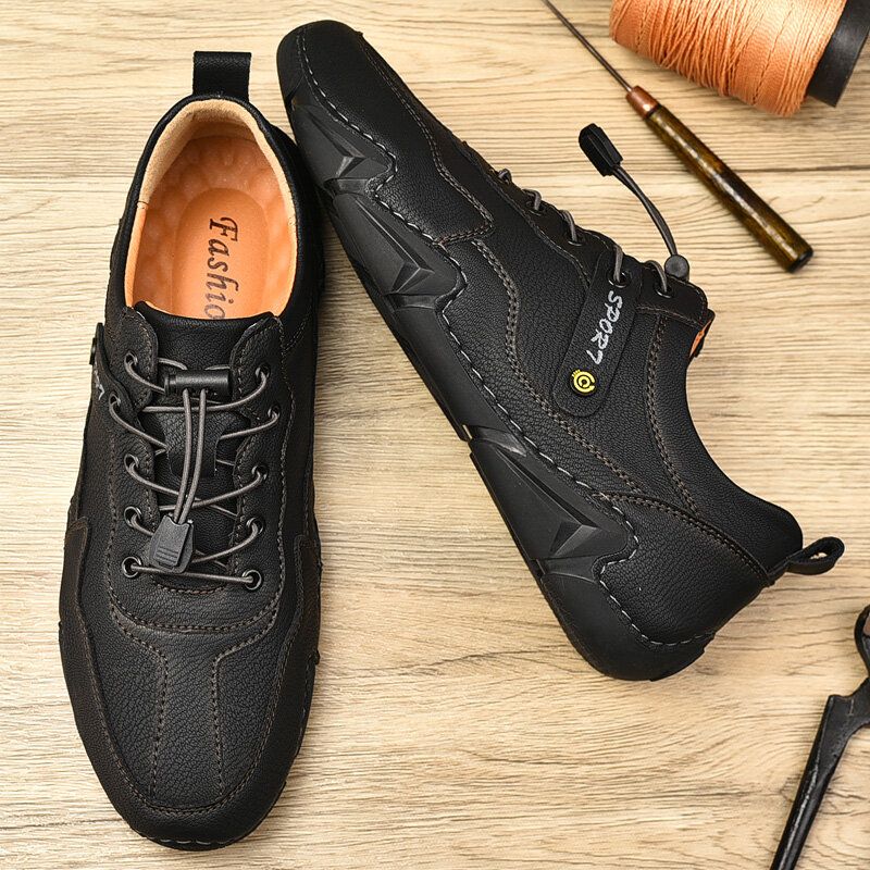 Hombres Microfibra Suave Ligero Antideslizante Conducción Casual Bussiness Zapatos