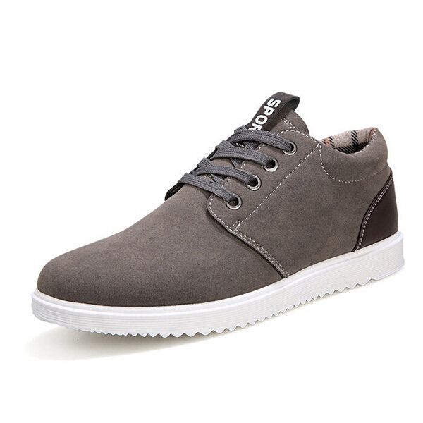 Hombres Moda Deportes Casual Zapatillas Deportivas Suede Cómodos Zapatos Planos