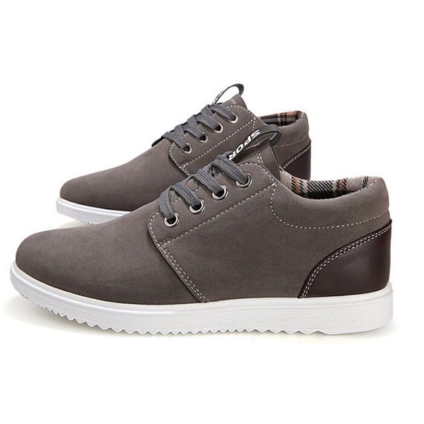 Hombres Moda Deportes Casual Zapatillas Deportivas Suede Cómodos Zapatos Planos