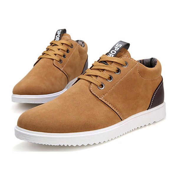 Hombres Moda Deportes Casual Zapatillas Deportivas Suede Cómodos Zapatos Planos