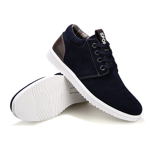 Hombres Moda Deportes Casual Zapatillas Deportivas Suede Cómodos Zapatos Planos