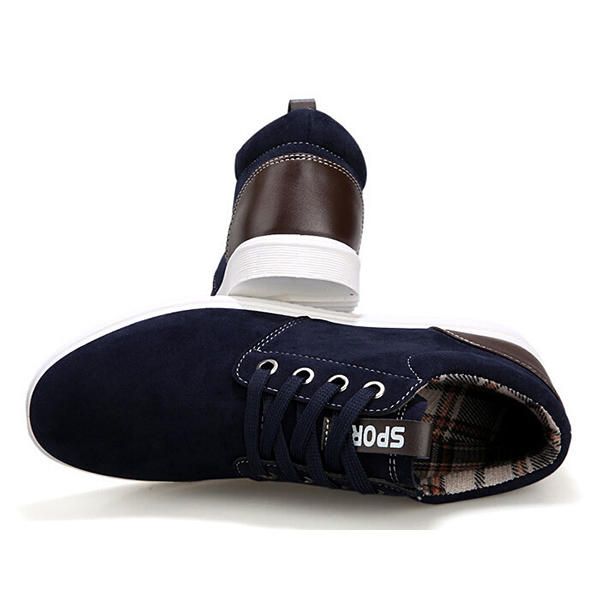 Hombres Moda Deportes Casual Zapatillas Deportivas Suede Cómodos Zapatos Planos