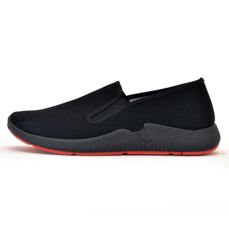 Hombres Suave Ligero Transpirable Banda Elástica Slip On Flats