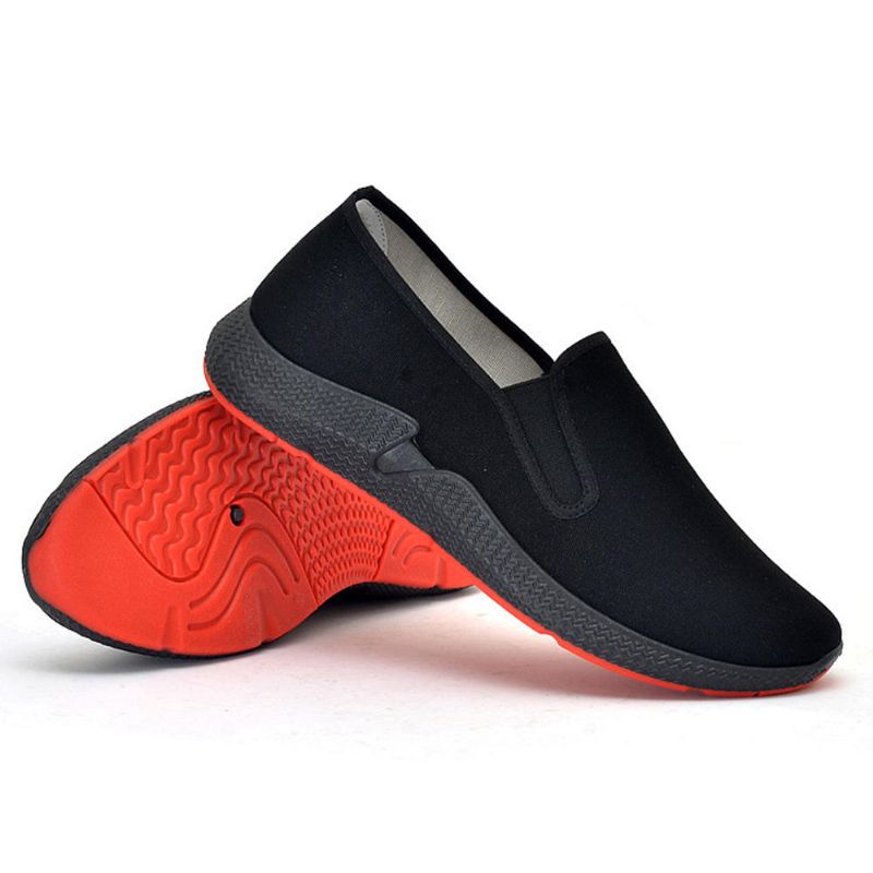 Hombres Suave Ligero Transpirable Banda Elástica Slip On Flats