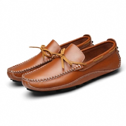 Mocasines Casuales De Cuero Genuino Para Hombre Planos Suaves