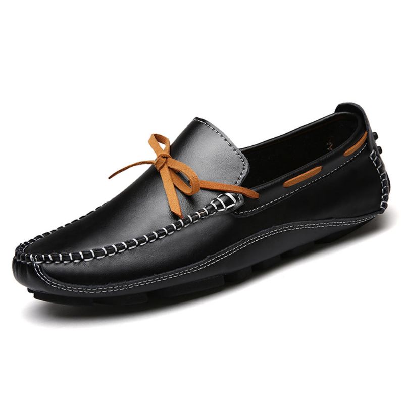 Mocasines Casuales De Cuero Genuino Para Hombre Planos Suaves