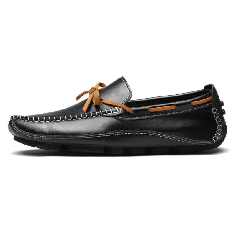 Mocasines Casuales De Cuero Genuino Para Hombre Planos Suaves