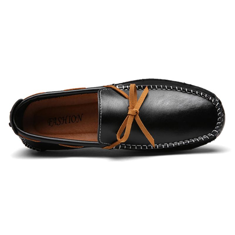 Mocasines Casuales De Cuero Genuino Para Hombre Planos Suaves