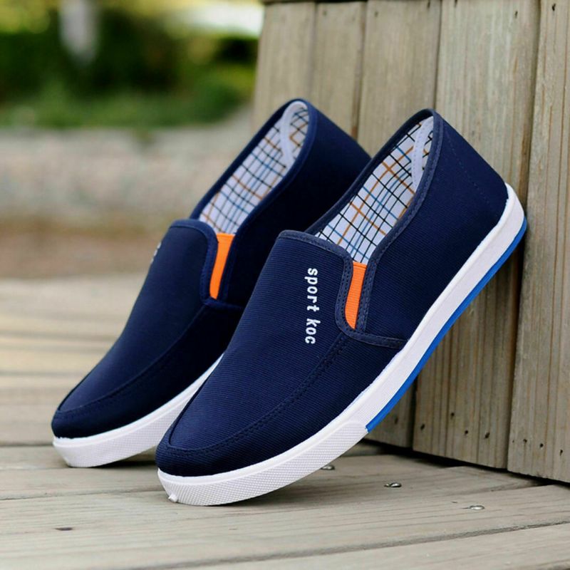 Mocasines Casuales De Lona Para Hombre Con Suela Antideslizante Suave Para Caminar