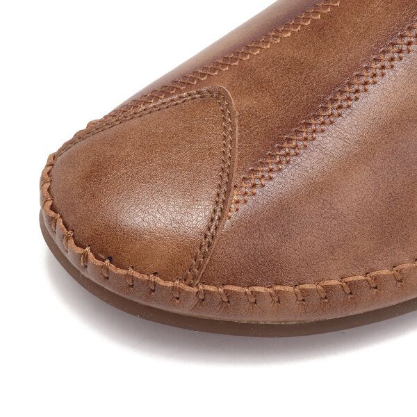 Mocasines Cómodos De Cuero Con Suela Suave Para Hombre