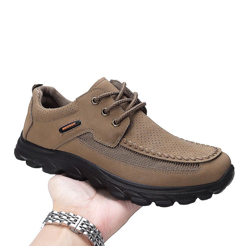 Mocasines Para Caminar Con Suela De Goma Suave Antideslizante De Cuero Genuino Para Hombres