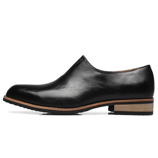 Mocasines Planos De Cuero Genuino Cómodos De Negocios Informales Para Hombres Slip On Oxfords