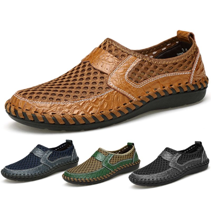 Mocasines Transpirables Para Hombres De Gran Tamaño