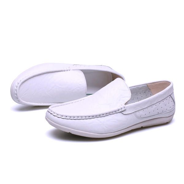 New Men Casual Outdoor Soft Comfort Leather Slip On Flats Mocasines Zapatos