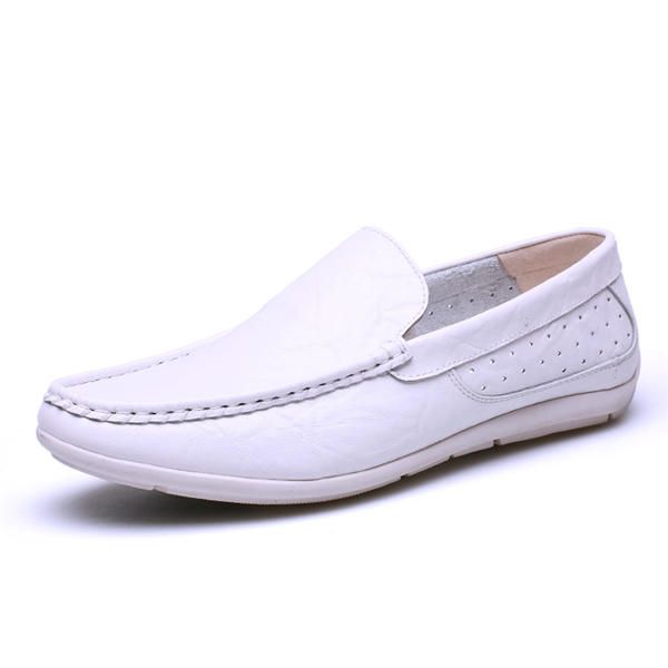 New Men Casual Outdoor Soft Comfort Leather Slip On Flats Mocasines Zapatos