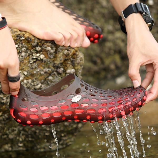 New Men Summer Casual Outdoor Flat Transpirable Suave Cómodo Slip On Water Shoes