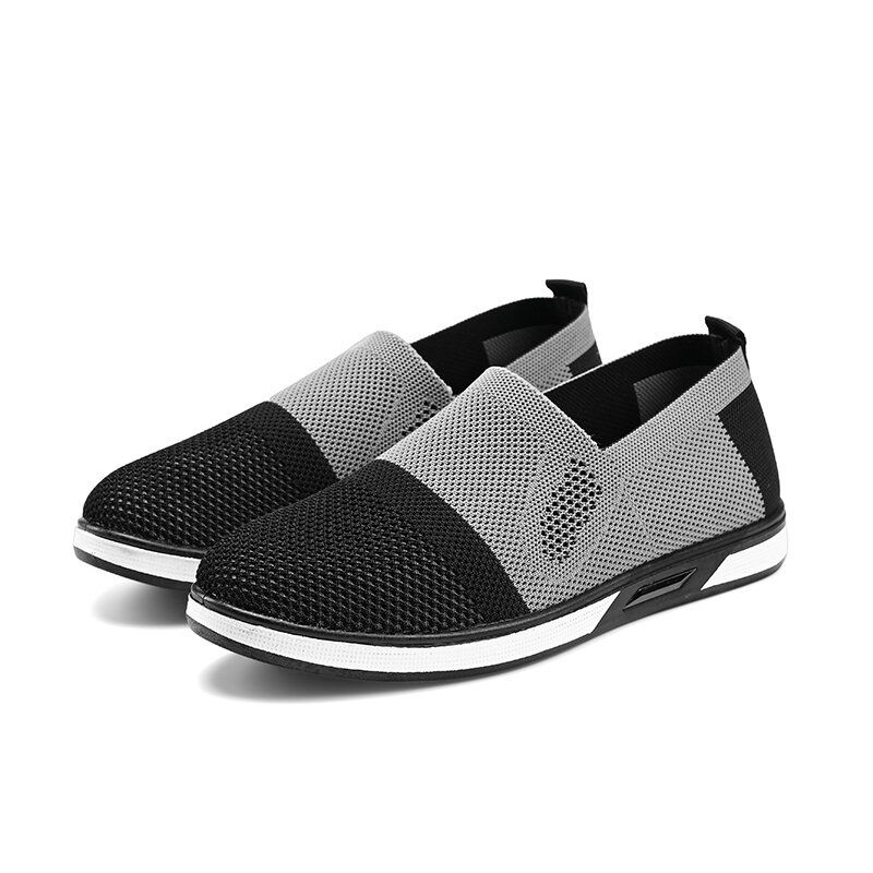 Zapatillas Informales De Malla Para Hombre Zapatillas Deportivas Ligeras Y Transpirables Zapatillas Deportivas Informales De Punto Cómodas Planas