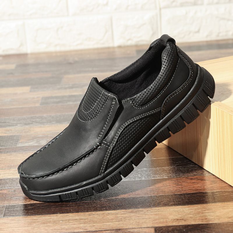 Zapatos De Barco Con Suela Suave De Cuero De Microfibra Para Hombre